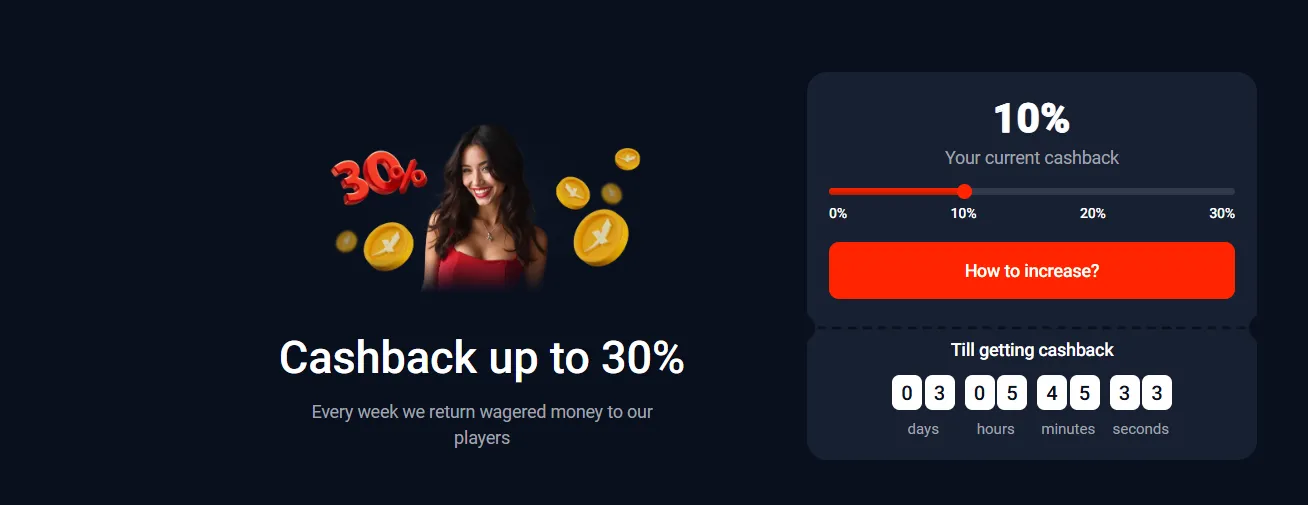 30% Cashback topx